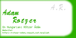 adam rotzer business card